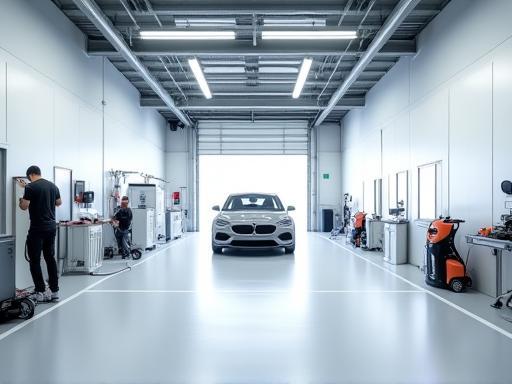 Intérieur moderne de l'établissement Auto Propre Lyon